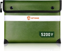 Upgraded Fireproof Document Bag 5200F -Heat Insulated, Water Fire Proof ... - £37.79 GBP