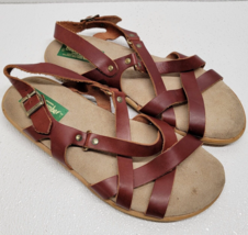 Vintage Beachcomber Leather Sandals Made In Italy Women&#39;s Size 8D (Wide) - £30.34 GBP