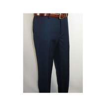 Men Renoir Flat Front Suit Separate Pants Slim Fit Soft Feel Slacks 201-19 Navy image 4