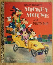 Vintage Little Golden Book Walt Disney Mickey Mouse and Pluto Pup 1974 - £10.27 GBP