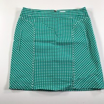 Laundry by Shelli Segal Straight Pencil Skirt Size 6 Green White Polka Dot Spots - £14.98 GBP