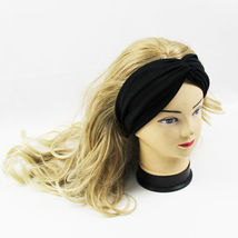 Yoga Headband Stretchable Turban Hairband headwrap for Women Girls Black... - £10.30 GBP