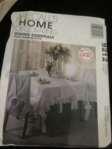 McCall&#39;s Home Decorating Pattern 9212 Dining Essentials Uncut Brand New - £7.82 GBP