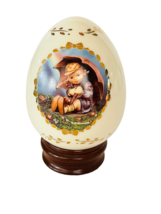 Danbury Mint Hummel Porcelain Egg figurine Goebel vtg West Germany Umbrella Girl - £19.74 GBP