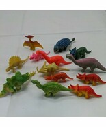 Lot Of (13) 2&quot; Dinosaur Children Toys Triceratops Pterodactyl Stegosaurus - $237.96 MXN