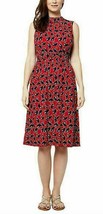 NWT!!! Leota Women&#39;s Sleeveless Midi Ruched Waist Aria Dress, Red, Small - £15.95 GBP