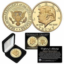 Donald Trump 45th President Liberty PROOF Golden Medallion 39mm Coin 1 OZ w/ BOX - £12.56 GBP