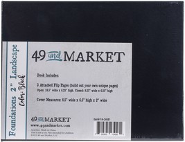 49 And Market Foundations 2&quot; Landscape Album 6.5&quot;X8.5&quot; Black - £27.09 GBP