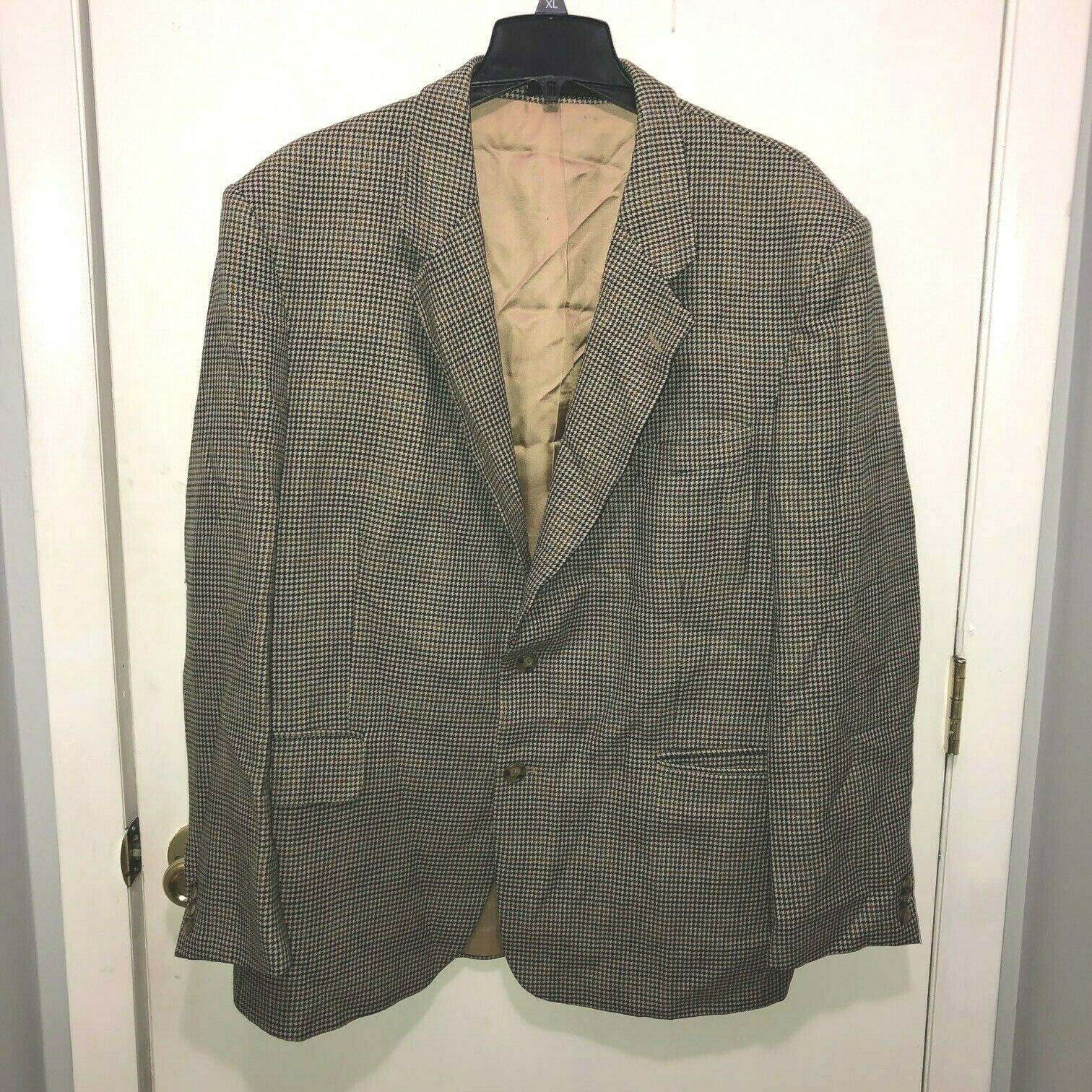 John Weitz Signature Collection Mens Sports Coat Houndstooth Blazer SZ 44R - $19.79