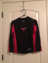 Reebok Boys Long Sleeve Shirt Chicago Bulls Red &amp; Black Size Medium Acti... - $39.29