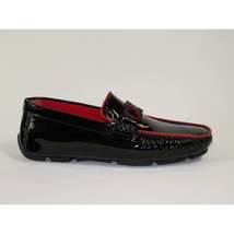 Men's GENIO Casual Dress Shoes Turkey Patent Leather 120580105 Black Red image 7