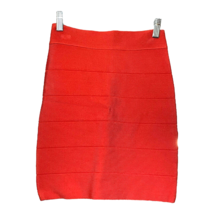 Bebe Womens Coral Orange Stripe Stretch Skirt Size XS - £10.21 GBP