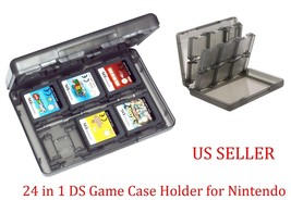 24 Ds Game Case Holder For Nintendo 3DS D Si Xl Lite Ds Grey 3DS 2DS D Si Ds Lite - £13.53 GBP