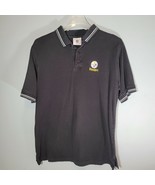 Pittsburgh Steelers Mens Polo Shirt Large Short Sleeve Black - $13.97