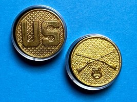 CIRCA 1926-1937, U.S. AND MUSICIAN, INFANTRY, COLLAR DISKS TYPE II, ENLI... - $21.02 CAD