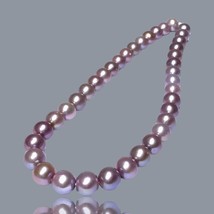 Silky 11 - 12mm 38 pcs Edison Natural Purple Lavender Round Pearl 16&quot; Strand - £246.94 GBP