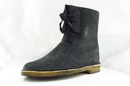 Clarks Original Boot Sz 7 M Desert Boot Black Leather Women - $25.22