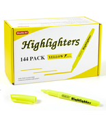 144 Pack Highlighters, Yellow Highlighter Pen Bulk with Versatile Chisel... - €43,38 EUR