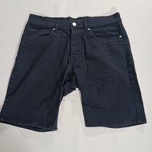 H&amp;M RN#101255 Womens Blue Cotton Blend Slim Fit Button Fly Shorts Size 2... - $18.80