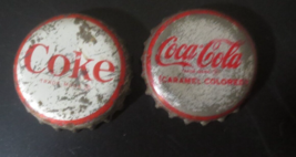 2 Different Coca-Cola Bottle Caps with Cork Backs Used - £0.77 GBP