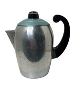 Wear-Ever 2328 Hallite Aluminum Percolator Coffee Pot Turquoise USA Vtg ... - $60.78