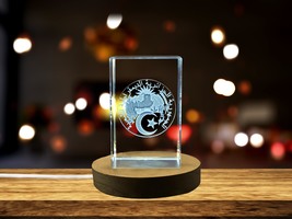 LED Base included | Algeria Coat of Arms 3D Engraved Crystal Gift - $484.45 MXN+