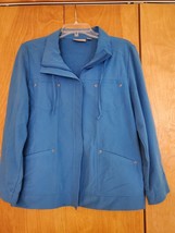 Croft &amp; Barrow Women&#39;s Blue Full Zip Jacket Pockets on Front Size Medium - £12.75 GBP