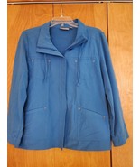 Croft &amp; Barrow Women&#39;s Blue Full Zip Jacket Pockets on Front Size Medium - £12.56 GBP