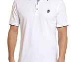 Robert Graham Men&#39;s Supima Cotton Pixels Knit Reg Fit Polo Shirt White-XL - $49.99