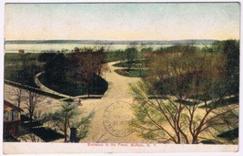 Postcard Entrance To The Front Buffalo New York 1907 - £3.12 GBP