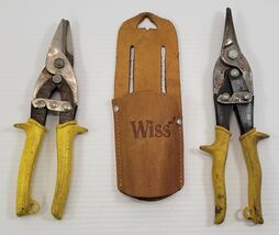 Q) Mixed Lot 2 Straight Cutting Aviation Snips Wiss with Holster - $19.79