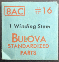 NOS NEW Genuine Bulova Cal. 8AC - #16 Stem - Vintage Watch Part - $202.80 MXN