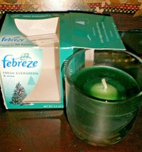 Febreze Odor Eliminating Candle Fresh Evergreen Snow Rare Year 2008 - £17.51 GBP