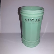 Jadeite Green Glass Beautiful Restaurant Style Sugar Shaker Dispenser 5.25&quot; - $14.85