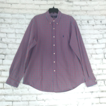 Ralph Lauren Shirt Mens XL Plaid Red Blue Long Sleeve Button Up Classic ... - $19.99