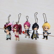 Takara Tomy Fairy Tail Deformed figure Keychain Lot of 5 Sting Natsu Erza - $1,490.82 MXN
