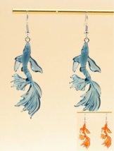 Butterfly Koi Earrings (Blue or Orange) - £7.36 GBP