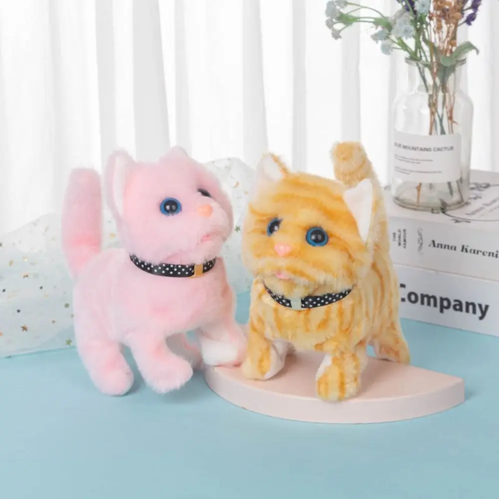 Interactive Cute Electronic Pet Creative Soft Plush Stuffed Walking Cat Plush - £12.26 GBP