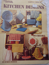 Leisure Arts Leaflet 429 Kitchen Designs To Knit & Crochet 1986 - $2.99