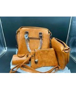 4PCS/Set Women Elegant Leather Handbag Satchel Purse Tote Shoulder Bag NEW - $43.45 CAD