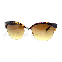 Womens Stylish Fashion Sunglasses Bolded Top Round Cateye - $10.90