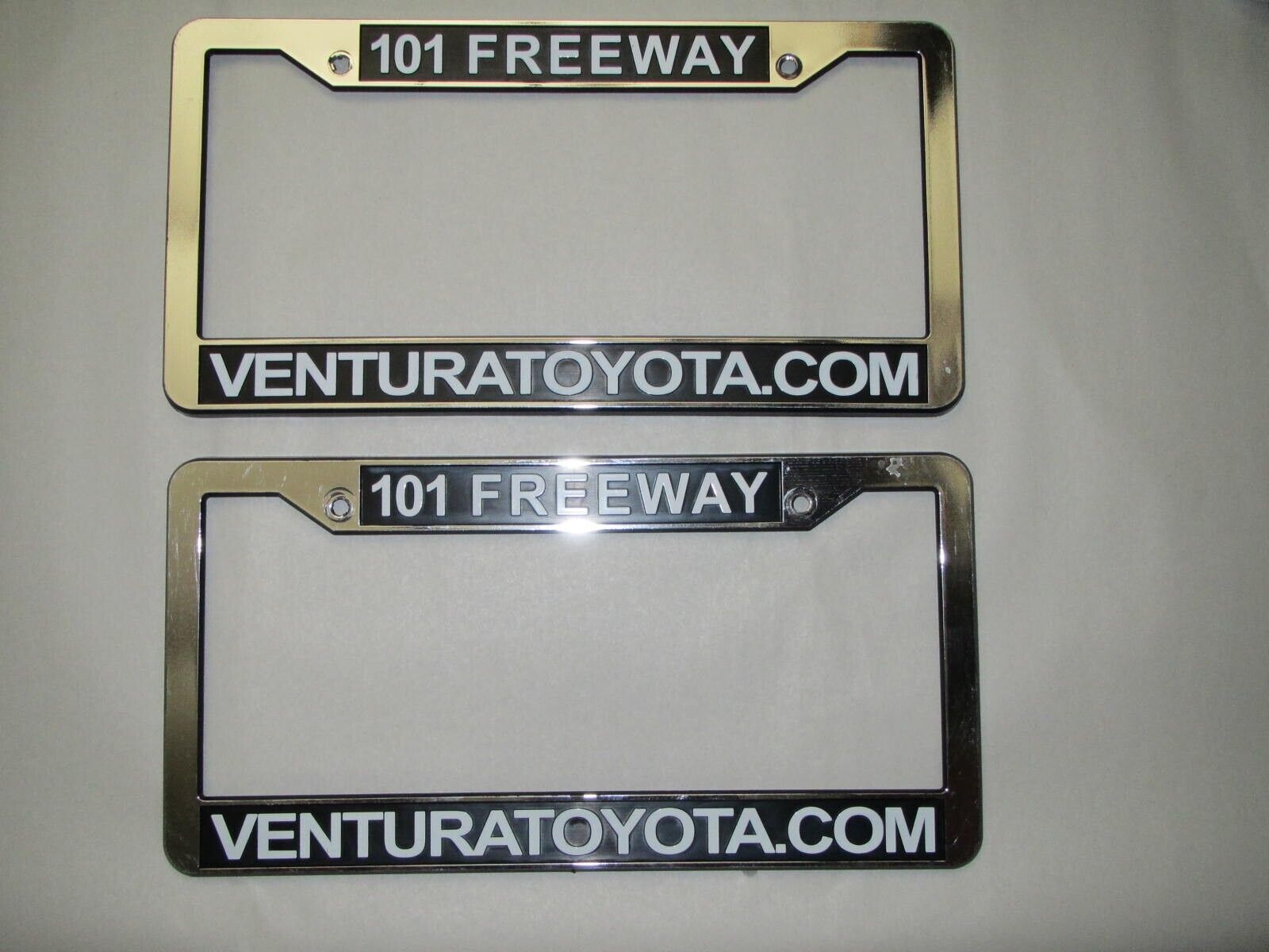 Pair of 2 Toyota Ventura 101 Freeway License Plate Frame Dealership Plastic - $26.84