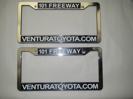 Pair of 2 Toyota Ventura 101 Freeway License Plate Frame Dealership Plastic - $510.93 MXN