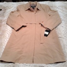 NWT Utex Design Vintage Beige Long Raincoat w Liner Size L - £96.03 GBP