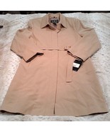 NWT Utex Design Vintage Beige Long Raincoat w Liner Size L - £95.81 GBP