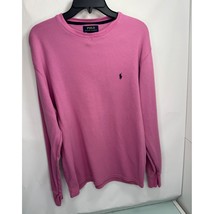Polo Ralph Lauren Men Thermal Waffle Knit Shirt Pink Large L - £19.44 GBP