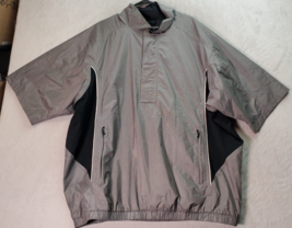 FootJoy Golf Jacket Mens 2XL Gray Polyester Short Sleeve Pockets 1/4 Zip Popover - £28.04 GBP