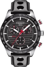 TISSOT PRS 516 CHRONOGRAPH BLACK CARBON DIAL HERREN UHR T100.417.16.051.00 - £212.65 GBP