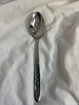 Vintage Ekco Eterna Country Garden Stainless Steel Slotted Serving Spoon - £6.32 GBP