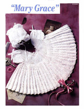 Baby Crochet Dress And Bonnet - £35.30 GBP